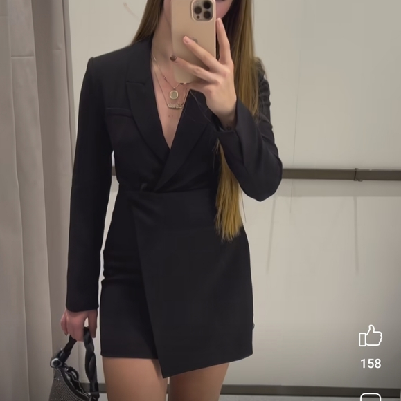 ZARA * Black Blazer Dress - Picture 7 of 10